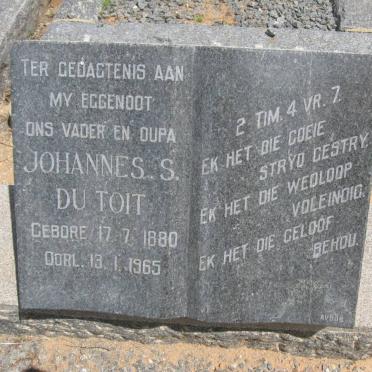 TOIT Johannes S., du 1880-1965