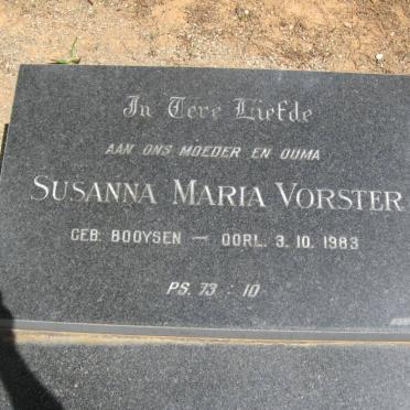 VORSTER Susanna Maria nee BOOYSEN -1983