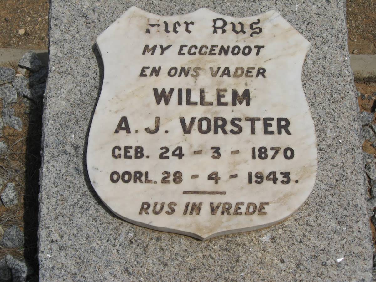 VORSTER Willem A.J. 1870-1943