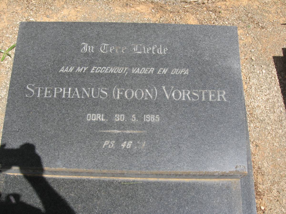 VORSTER Stephanus -1965