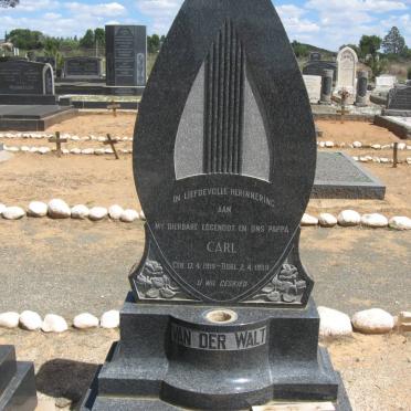 WALT Carl, van der 1919-1958