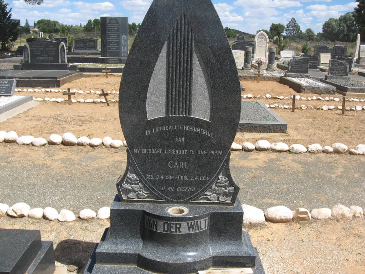 WALT Carl, van der 1919-1958