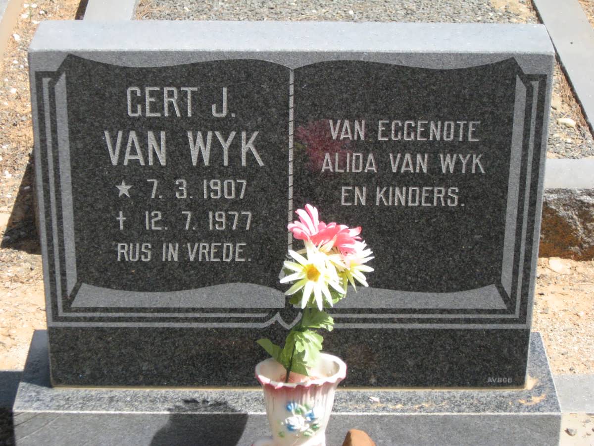 WYK Gert J., van 1907-1977