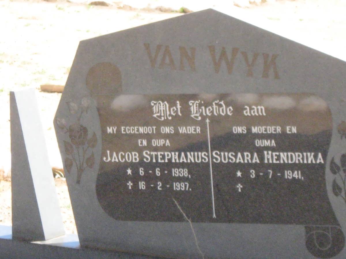 WYK Jacob Stephanus, van 1938-1997 &amp; Susara Hendrika 1941-