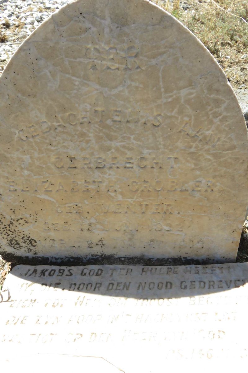 GROBLER Gerbrecht Elizabeth nee VENTER 18?2-1913