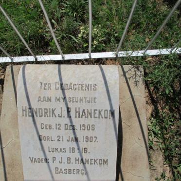 HANEKOM Hendrik J.P. 1906-1907