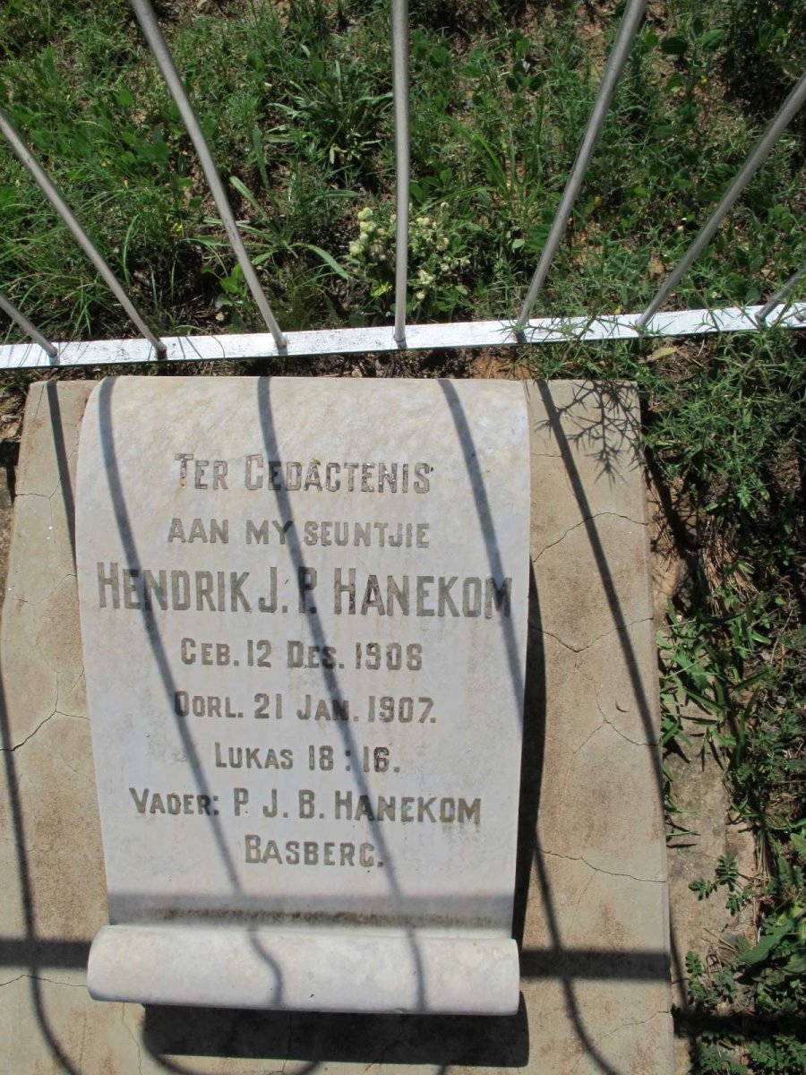 HANEKOM Hendrik J.P. 1906-1907