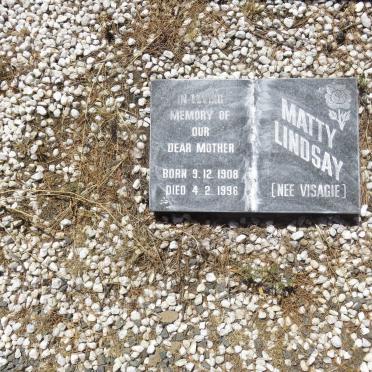 LINDSAY Matty nee VISAGIE 1908-1996
