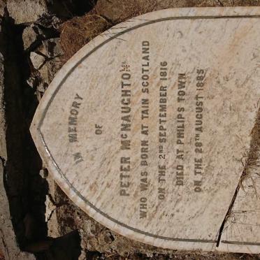 MCNAUGHTON Peter 1816-1885