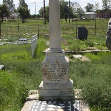 MARAIS Jacobus Willem De Meyer 1881-1921