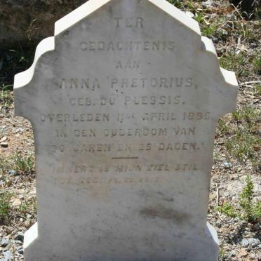PRETORIUS Anna nee DU PLESSIS -1895