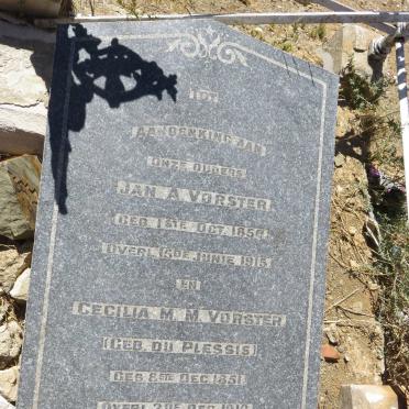 VORSTER Jan A. 1850-1915 &amp; Cecilia M.M. DU PLESSIS 1851-1919