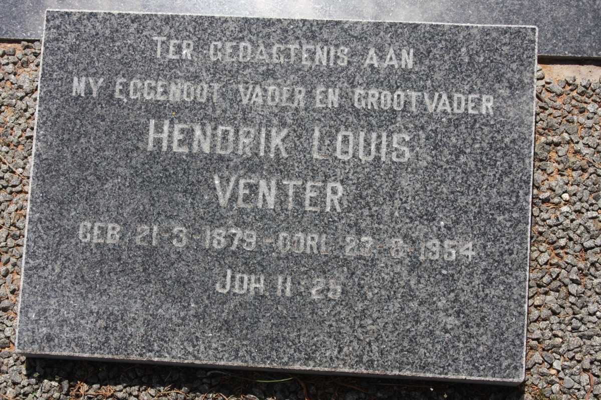 VENTER Hendrik Louis 1879-1954