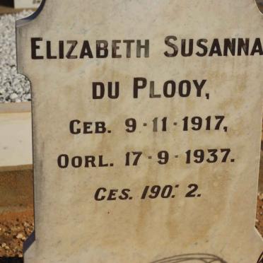 PLOOY Elizabeth Susanna, du 1917-1937