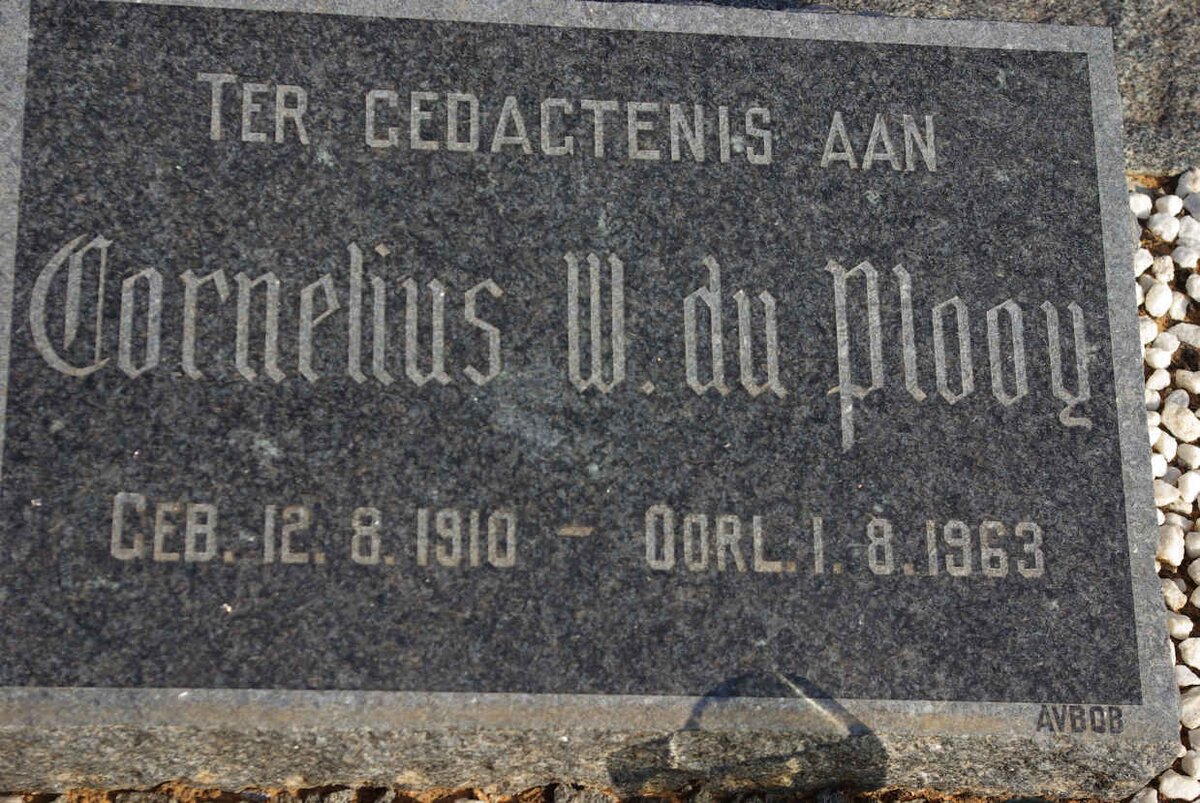 PLOOY Cornelius W., du 1910-1963