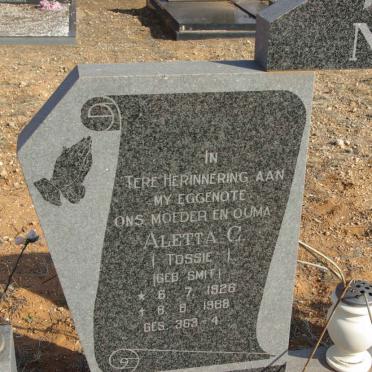 NEL Aletta G. nee SMIT 1926-1988