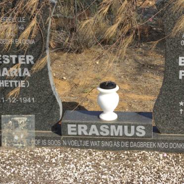 ERASMUS Barend Petrus 1936-2003 &amp; Hester Maria 1941-