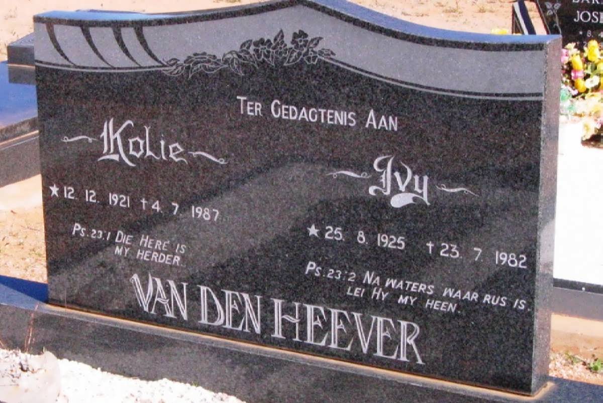 HEEVER Kolie, van den 1921-1987 &amp; Ivy 1925-1982
