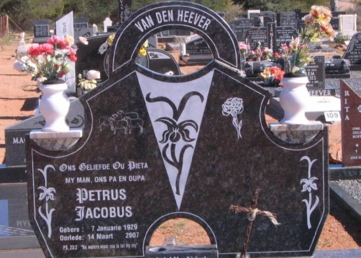 HEEVER Petrus Jacobus, van den 1929-2007:: VAN NIEKERK  Izak J.M. 1953-2001