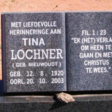 LOCHNER Tina nee NIEUWOUDT  1920-2003