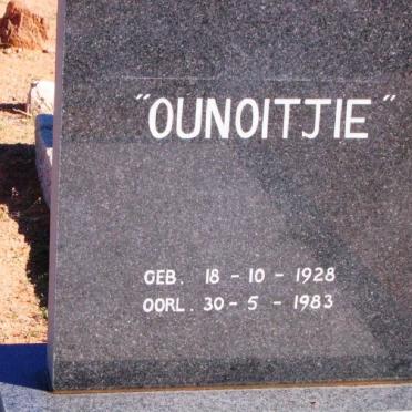 LOUW Ounoitjie 1928-1983
