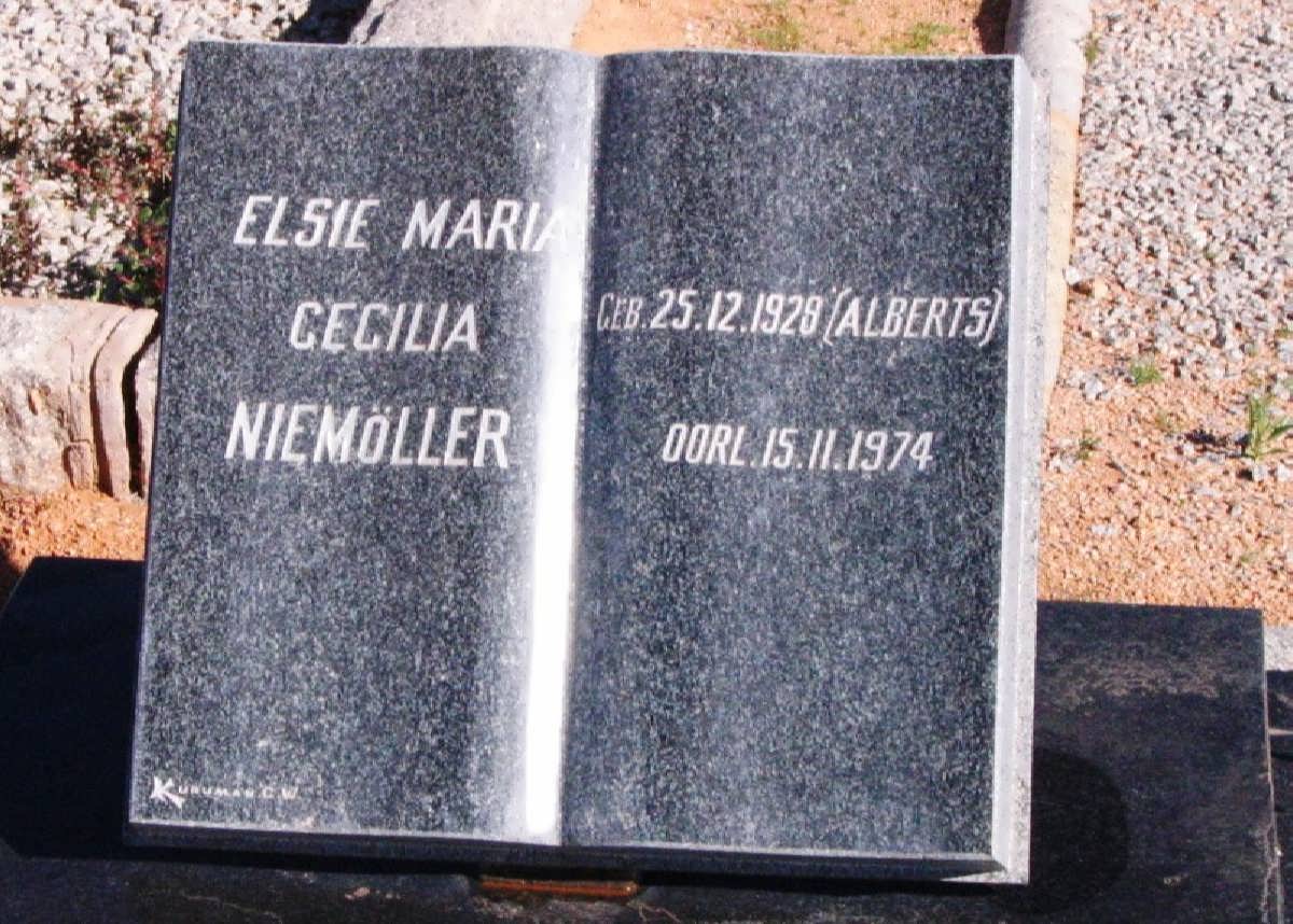 NIEMÖLLER Elsie Maria Cecilia nee ALBERTS 1928-1974
