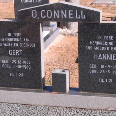 O'CONNELL Gert 1907-1980 &amp; Hannie 1902-1997