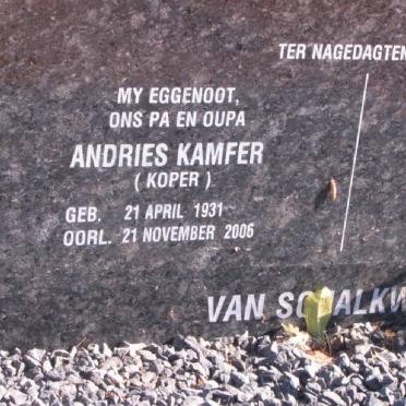 SCHALKWYK Andries Kamfer, van 1931-2006