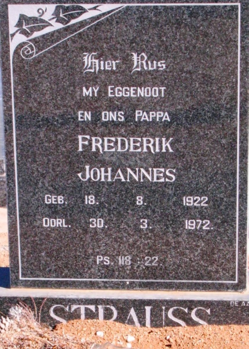 STRAUSS Frederik Johannes 1922-1972