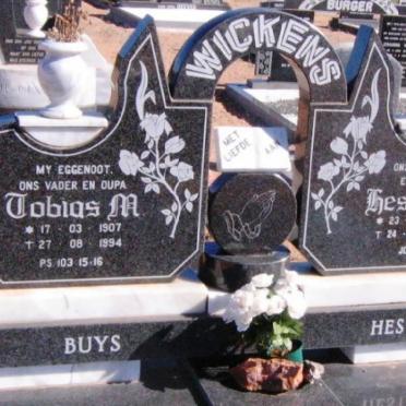 WICKENS Tobias M. 1907-1994 &amp; Hester C. 1914-2008