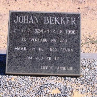 BEKKER Johan 1924-1998