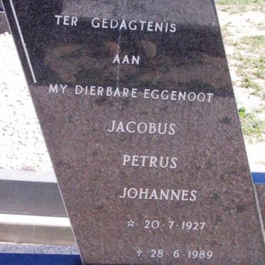 MOSTERT Jacobus Petrus Johannes 1927-1989