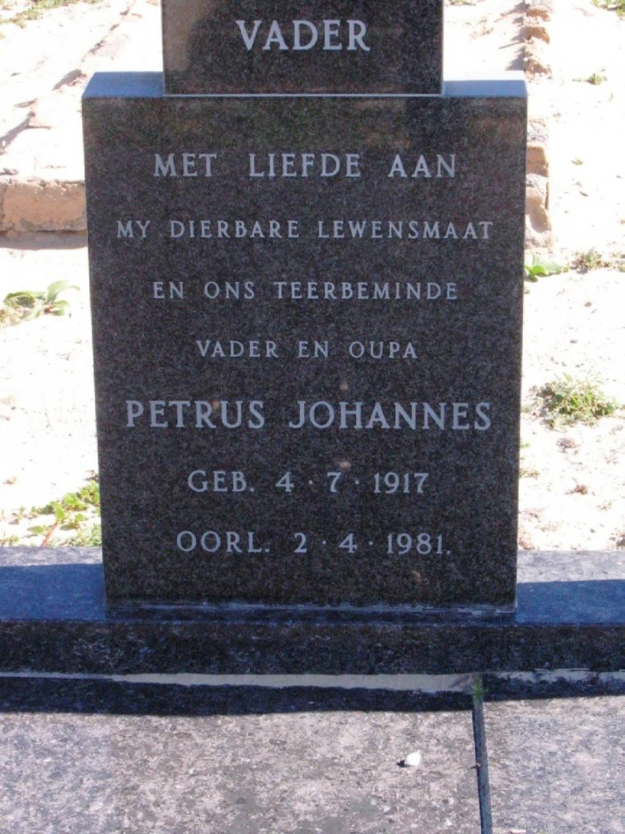 KOTZE Petrus Johannes 1917-1981