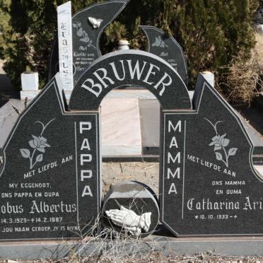 BRUWER Jacobus Albertus 1929-1987 &amp; Catharina Arina 1933 -2007