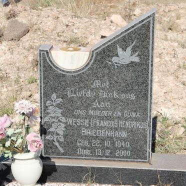 BRIEDENHANN Francois Hendrikus 1940-2000