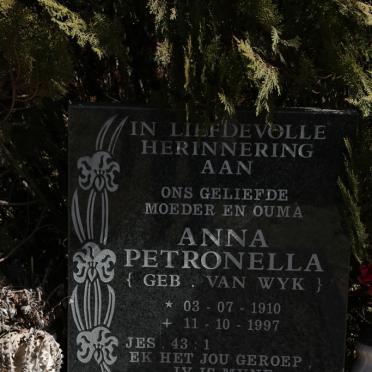 BREWIS Anna Petronella nee VAN WYK 1910-1997