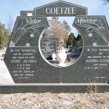 COETZEE Gerrit Jacobus 1933-1982 &amp; Katrina Elizabeth FOURIE 1932-