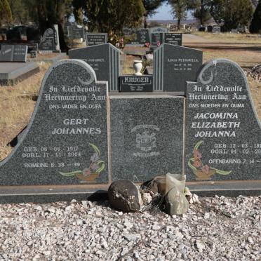 COFFEE Gert Johannes 1917-2004 &amp; Jacomina Elizabeth Johanna 1919-2003