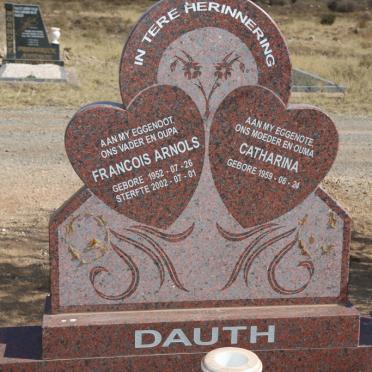 DAUTH Francois Arnols 1952-2002 &amp; Catharina BOTHA 1959-