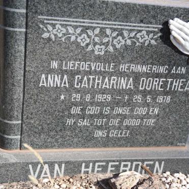 HEERDEN Anna Catharina Dorethea, van 1929-1978