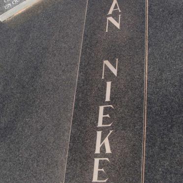 NIEKERK Jacobus Wessel, van 1936-2004 &amp; Rensia Magrietha BESTER 1940-