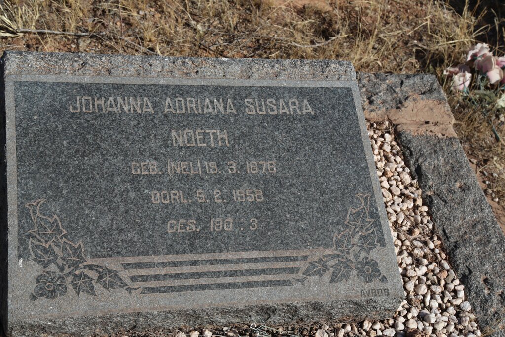 NOETH Johanna Adriana Susara nee NEL 1876-1958