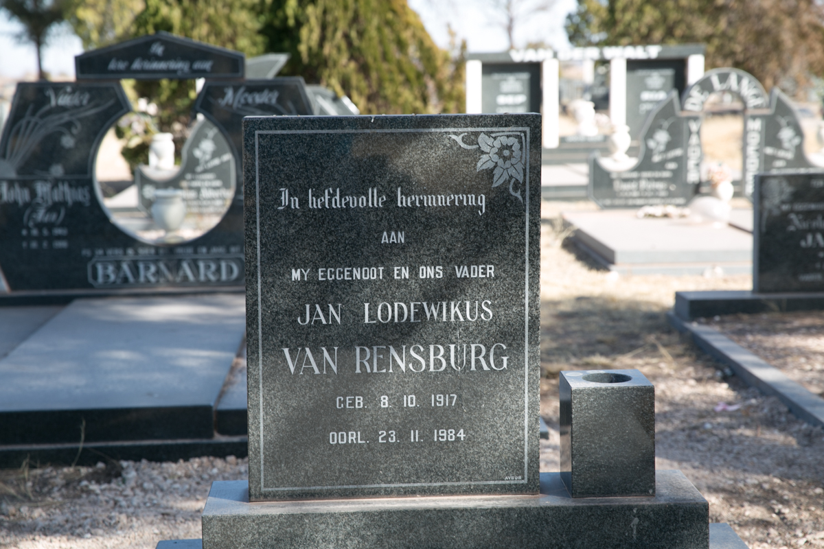 RENSBURG Jan Lodewikus, van 1917-1984