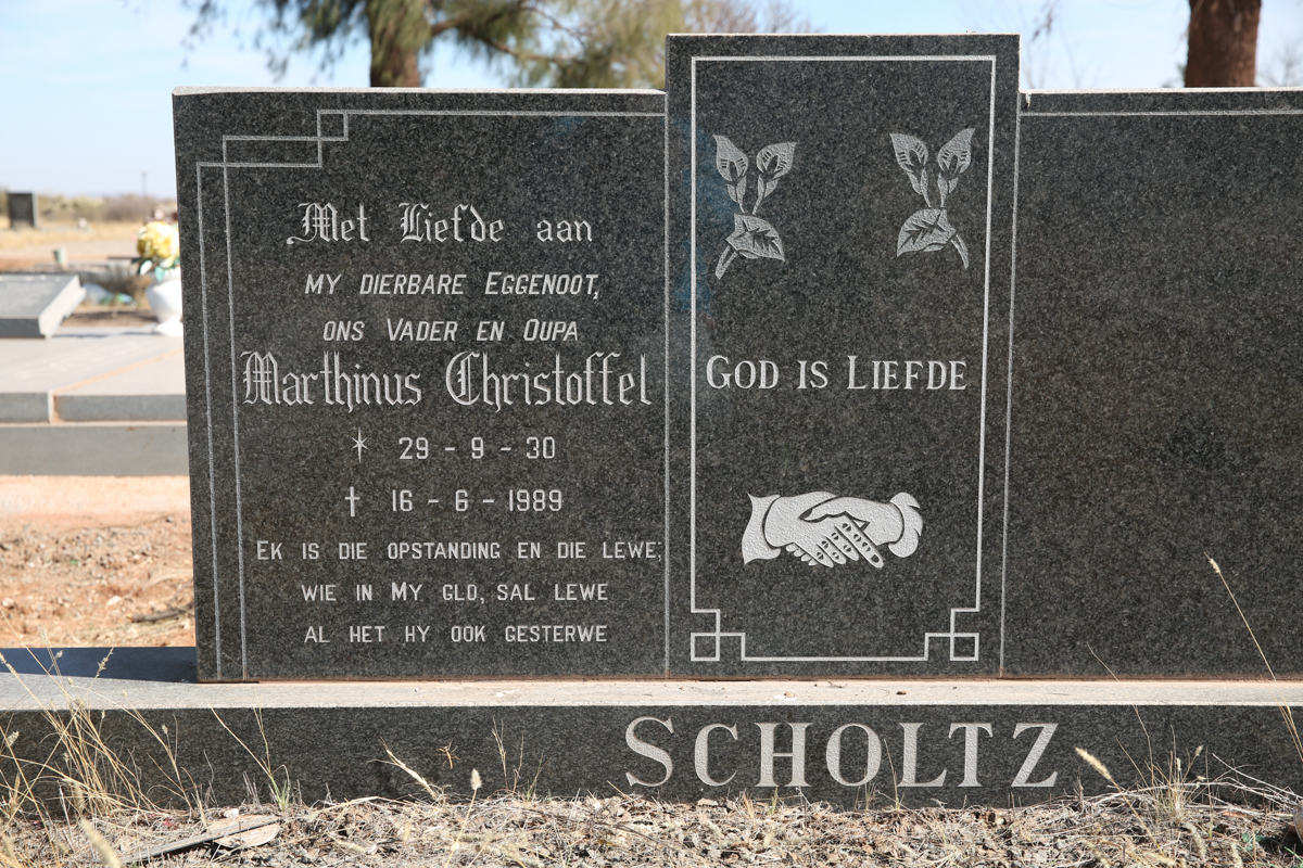 SCHOLTZ Marthinus Christoffel 1930-1989