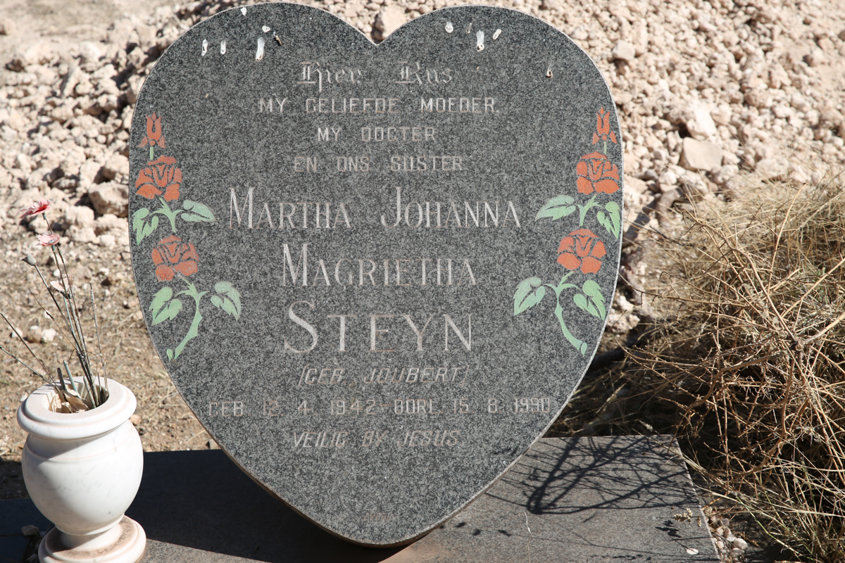 STEYN Martha Johanna Magrietha nee JOUBERT 1942-1990