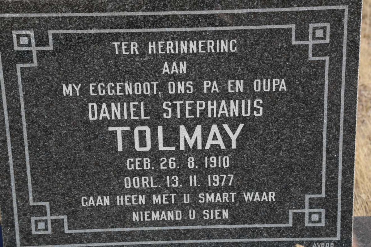 TOLMAY Daniel Stephanus 1910-1977