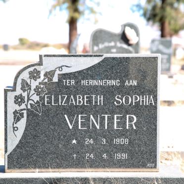 VENTER Elizabeth Sophia 1908-1991