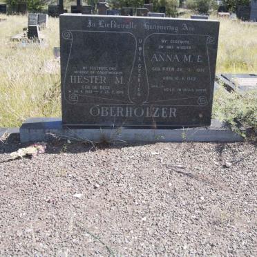 OBERHOLZER Hester M. nee DE BEER 1933-1979 :: OBERHOLZER Anna M.E. nee KOEN 1931-1969