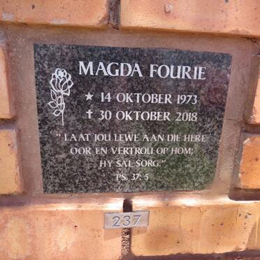 FOURIE Magda 1973-2018