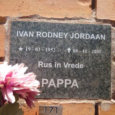 JORDAAN Ivan Rodney 1952-2008